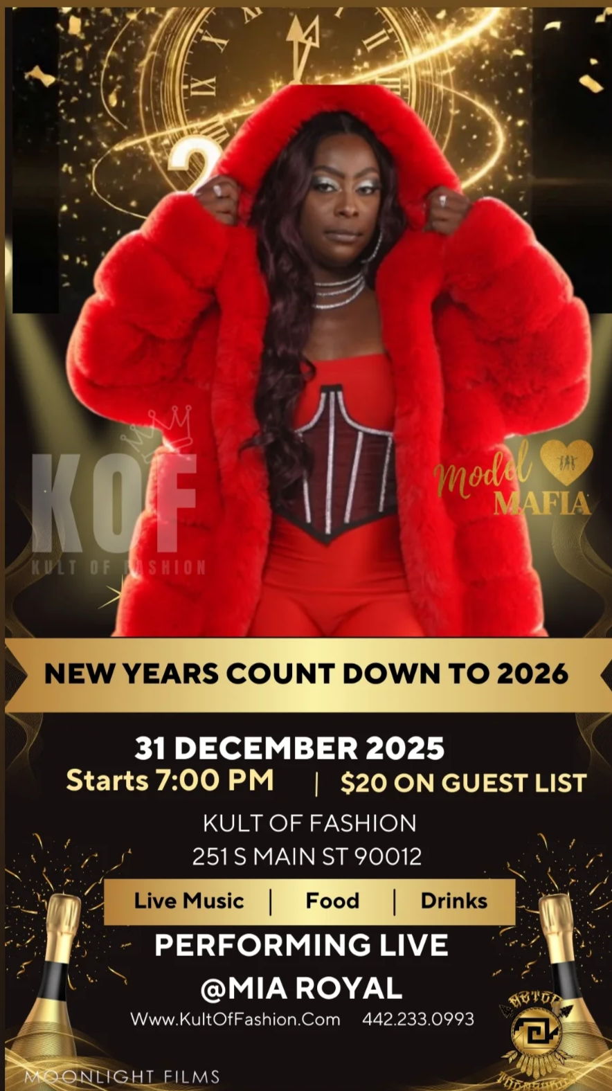 Mia Royal NYE Tour: Kult of Fashion Opening | New Year's Countdown to 2026